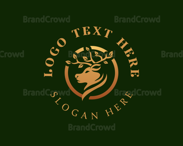 Wildlife Deer Antlers Logo