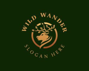 Wildlife Deer Antlers logo design