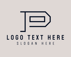 Letter P - Construction Business Letter P logo design