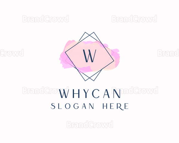 Beauty Boutique Watercolor Cosmetics Logo