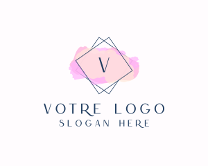 Paint And Sip - Beauty Boutique Watercolor Cosmetics logo design