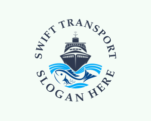 Fisherman Boat Transportation logo design