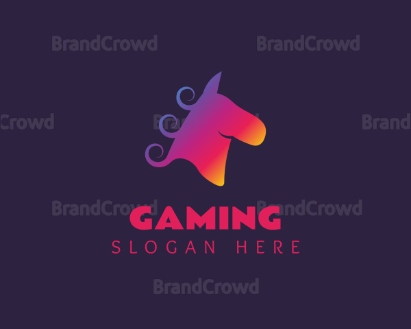 Horse Curl Gradient Logo