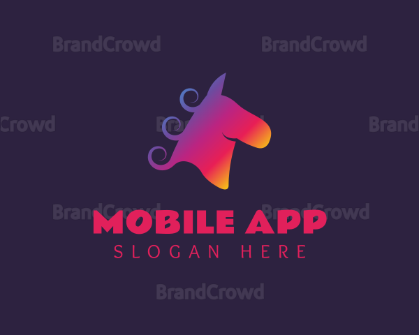 Horse Curl Gradient Logo