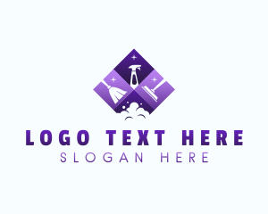 Clean - Housekeeper Cleaning Tools logo design