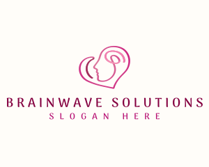 Neuroscience - Human Brain Heart logo design