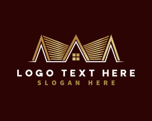 Luxury - Roofing Real Estate Builder logo design