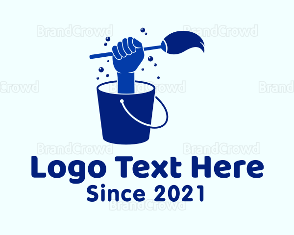 Janitor Hand Mop Logo