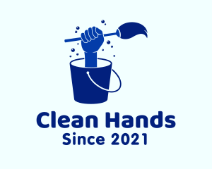 Janitor Hand Mop logo design