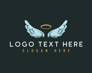 Fellowship - Religious Angel Wings logo design