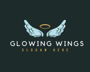 Religious Angel Wings logo design