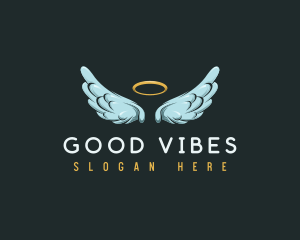 Good - Religious Angel Wings logo design