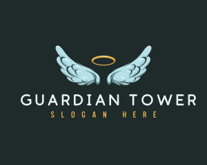 Religious Angel Wings logo design