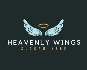 Religious Angel Wings logo design