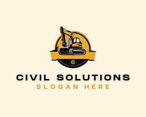 Contractor Builder Excavator logo design