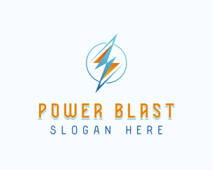 Thunder Bolt Power logo design