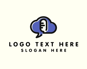 Host - Podcast Mic Chat logo design