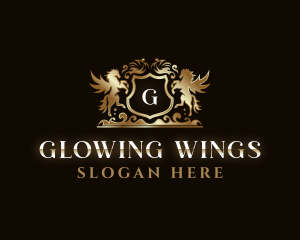 Luxury Horse Wings logo design