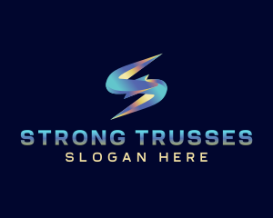 Lightning Bolt Energy Letter S logo design