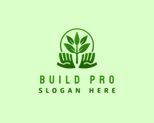 Leaf Plant Hand Logo