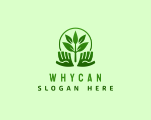 Leaf Plant Hand Logo