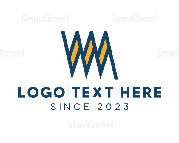 Modern Zigzag Letter W Logo
