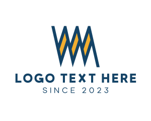 Architecture - Modern Zigzag Letter W logo design