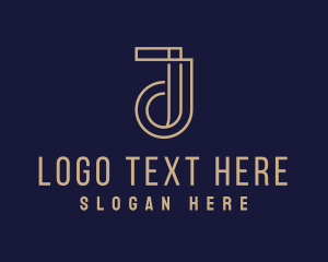 Negative Space - Generic Business Monoline Letter J logo design