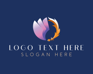 Feather - Quill Legal Document logo design