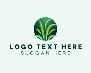 Herbal - Grass Lawn Landscaping logo design