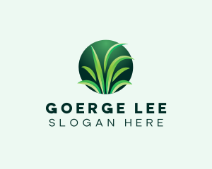 Grass Lawn Landscaping Logo