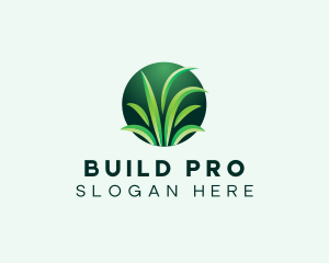 Environment - Grass Lawn Landscaping logo design