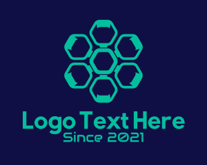 Hexagon - Geometric Web Developer logo design