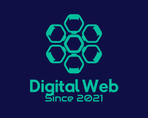 Web - Geometric Web Developer logo design