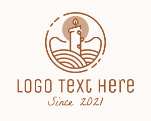 Lighting - Interior Design Candle logo design