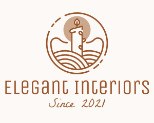 Interior Design Candle  logo design