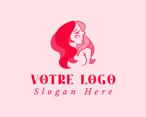 Woman - Beauty Face Hairstyle logo design