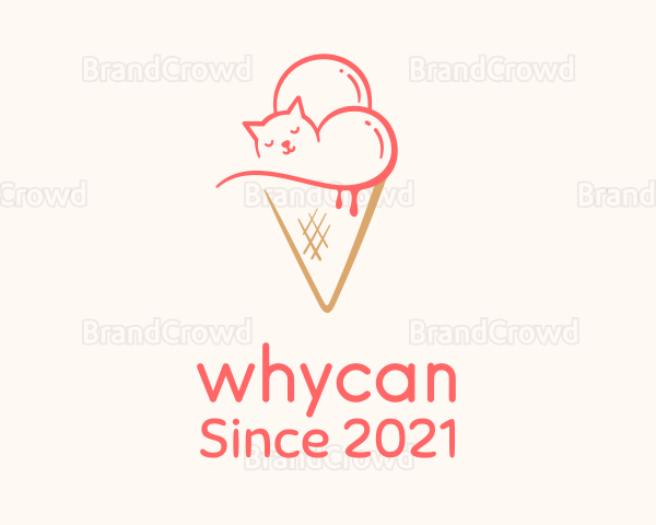 Cat Ice Cream Logo