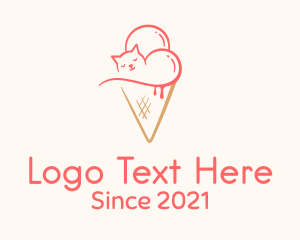 Ice Cream - Cat Ice Cream logo design