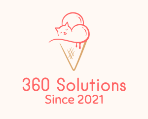 Cat Ice Cream  logo design