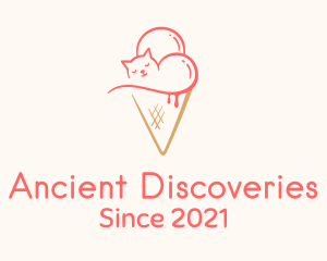 Cat Ice Cream  logo design