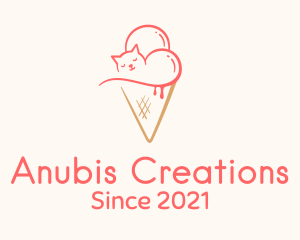 Cat Ice Cream  logo design