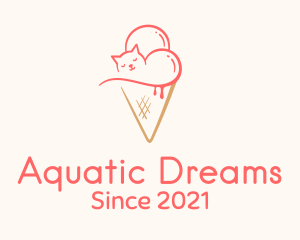 Cat Ice Cream  logo design