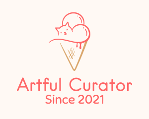 Cat Ice Cream  logo design