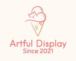 Cat Ice Cream  logo design