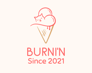 Cat Ice Cream  logo design