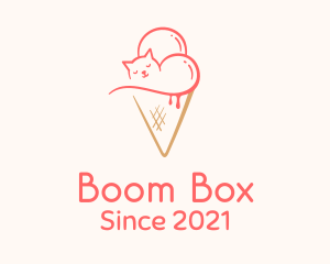 Cat Ice Cream  logo design