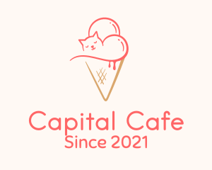 Cat Ice Cream  logo design