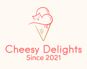 Cat Ice Cream  logo design