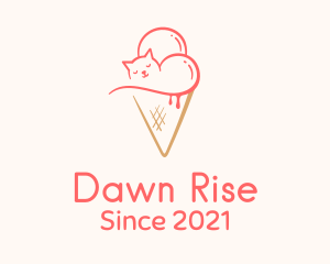 Cat Ice Cream  logo design